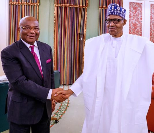 Governor Uzodinma visits President Buhari, seeks refund of N32 billion