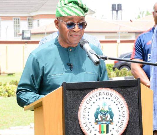 COVID-19: Governor Oyetola, wife test negative