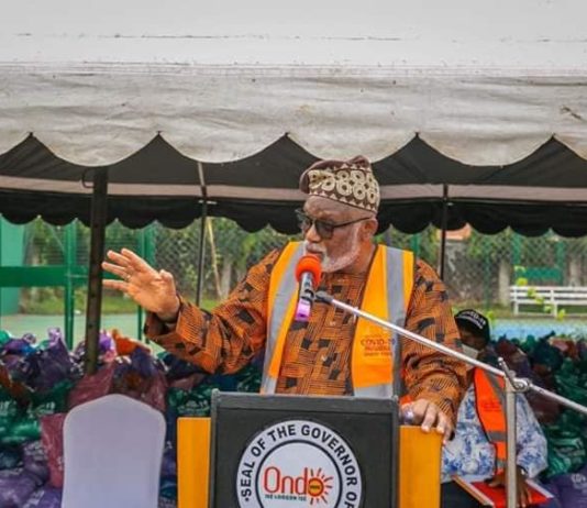COVID-19: Akeredolu Flags-Off Distribution of Palliative Package