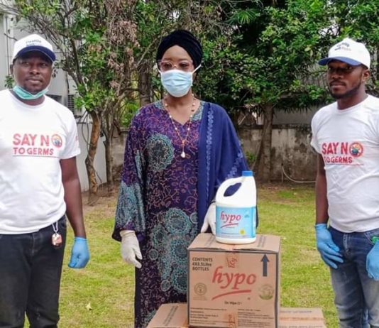 COVID-19: Kwara First Lady Presents Disinfectants to Ilorin, Offa Isolation centers, General Hospital Ilorin