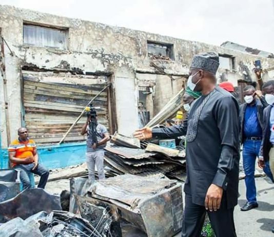 Dugbe Inferno: Makinde visits scene, says govt will launch emergency fund
