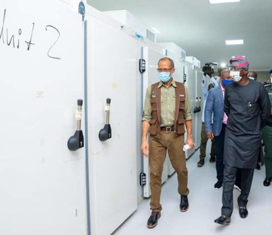 COVID-19: Sanwo-Olu Commissions 48-Chamber Morgue in Yaba Isolation Centre