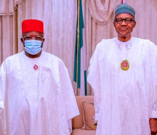 President Buhari praises Umahi’s defection, says it’s based on principle rather than coercion