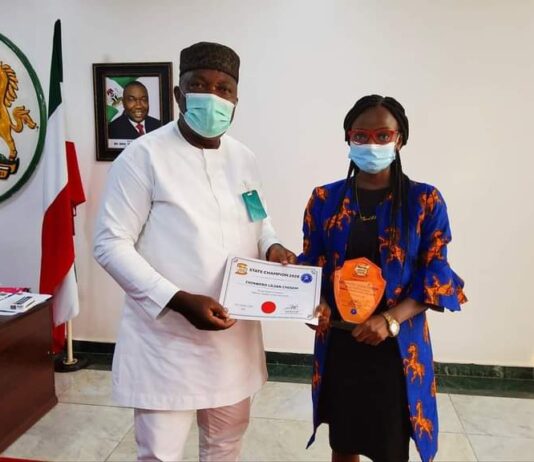 Gov. Ugwuanyi receives Enugu State 2020 Maltina Teacher of the Year Champion