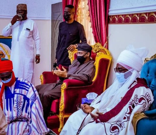 Gbajabiamila visits Zazzau Emir, condoles with monarch over death of princes