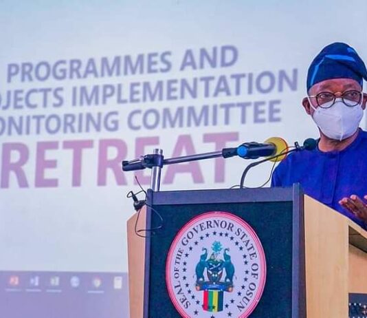 2021 Budget: Oyetola inaugurates Programmes and Projects Implementation Monitoring Committee