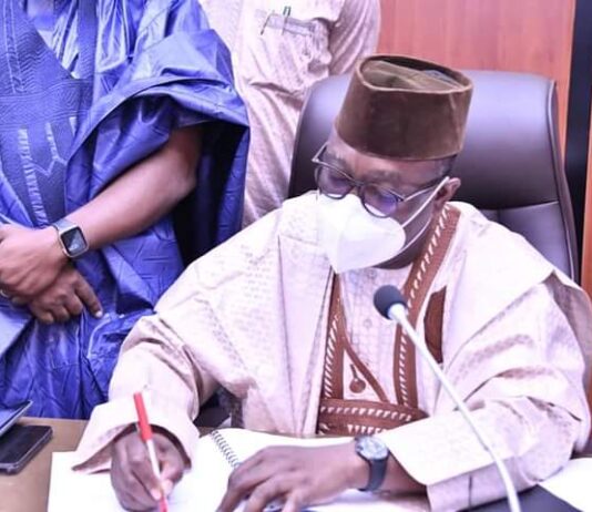 Niger State Governor, Abubakar Sani Bello signs two bills into law