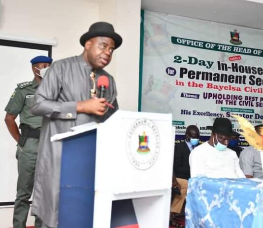 Gov. Diri declares open 2-day training programme for Permanent Secretaries