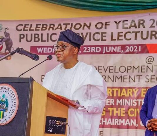 Osun 2021 Civil Service Week: We’ve expended N35b on pensions, gratuities since 2018 – Oyetola