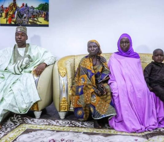 Borno Governor Receives Surrendered Chibok Schoolgirl, Reunites Her with Family