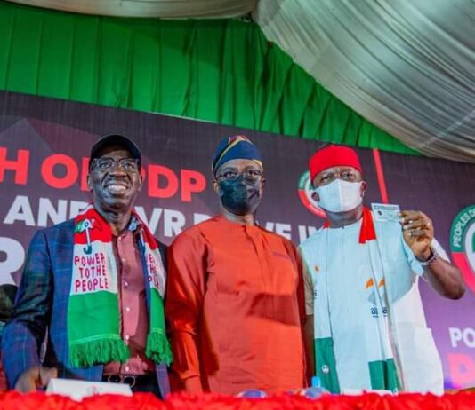 Obaseki, Makinde, Ikpeazu flag off PDP e-registration exercise in Anambra