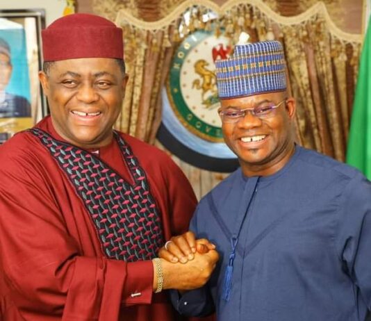 Kogi Governor, Yahaya Bello receives former Aviation Minister, Fani-Kayode