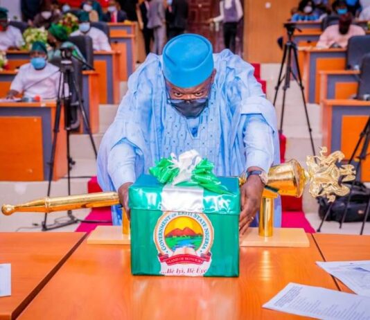 Governor Fayemi presents N100.7bn 2022 budget to Ekiti Assembly