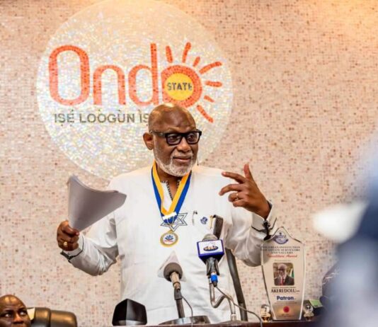 Nigerian Institution of Estate Surveyors and Valuers decorates Gov. Akeredolu as patron