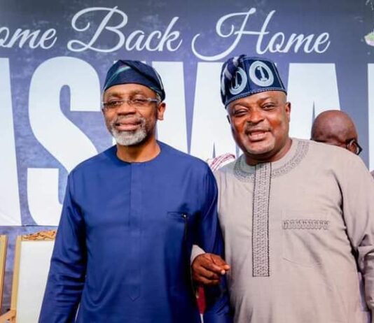Gbajabiamila greets Lagos Assembly Speaker, Obasa, at 49