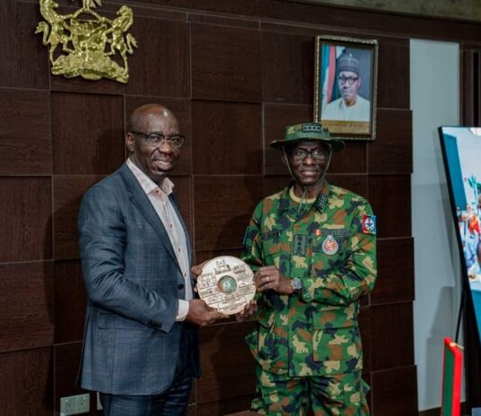 Obaseki hails Chief of Defence Staff, Irabor, urges support to end banditry, criminality in Edo forests, waterways