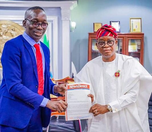 Nigerian NewsDirect Newspaper names Oyetola ‘Best Governor, Man of the Year’