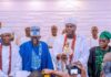 2023: APC National Leader, Asiwaju Bola Ahmed Tinubu pays homage to Ooni, Aromolaran