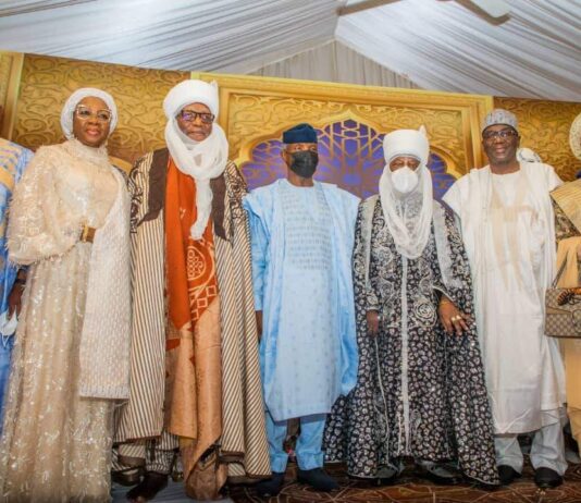 Osinbajo, Emir of Ilorin hail AbdulRazaqs as Dr. Alimi is turbaned Mutawali