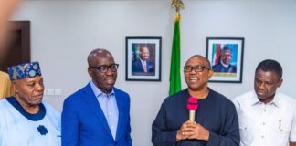 2023: Obaseki receives Peter Obi, says PDP must embrace equity, fairness