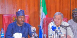 Humanitarian needs: Zulum receives UN Secretary-General in Borno