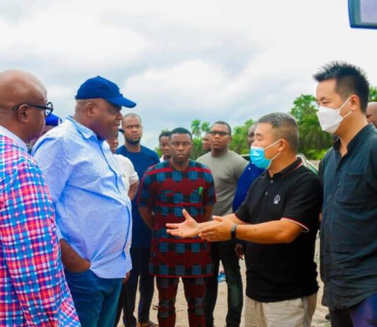Gov. Diri inspects on-going projects, charges contractor to speed up work