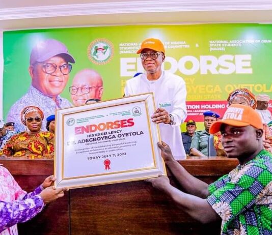 Osun Guber: Over 20,000 Osun students endorse Oyetola for second term