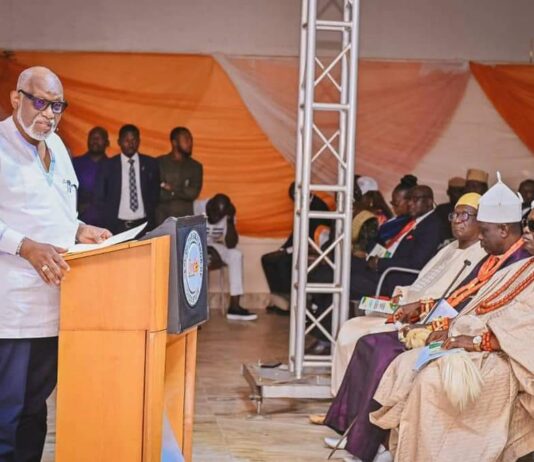 Gov Akeredolu inaugurates council of Obas, charges Monarchs to protect their domains from criminals