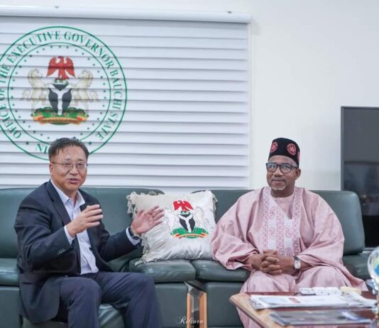 Governor Bala holds bilateral discussions with Chinese Ambassador to Nigeria