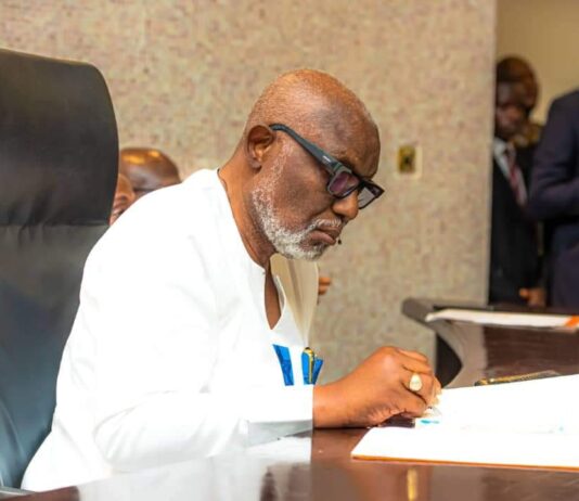 Gov Akeredolu swears-in 6 Perm Secs, Tutors-General