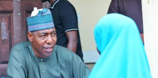 Zulum in Monguno, enrolls 4,229 IDP orphans, others in mass school admissions