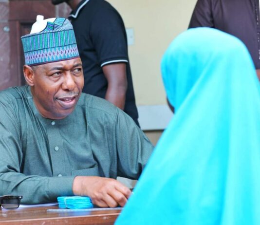 Zulum in Monguno, enrolls 4,229 IDP orphans, others in mass school admissions