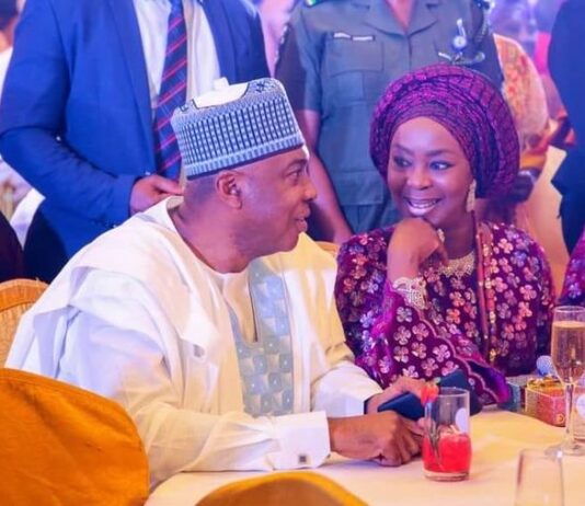 I’m Grateful For Your Support, Saraki Hails Wife On Wedding Anniversary