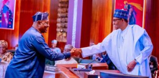 President Buhari Swears In Ex-IGP Arase As PSC Chairman