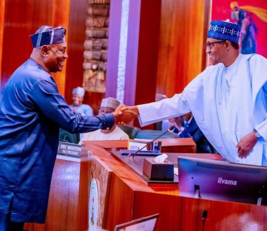 President Buhari Swears In Ex-IGP Arase As PSC Chairman