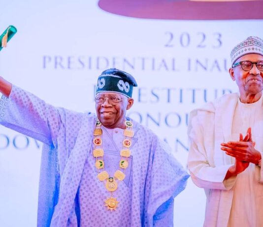 Transition: Buhari Passes Symbolic Baton To Tinubu, Says I’ve Run A Good Race