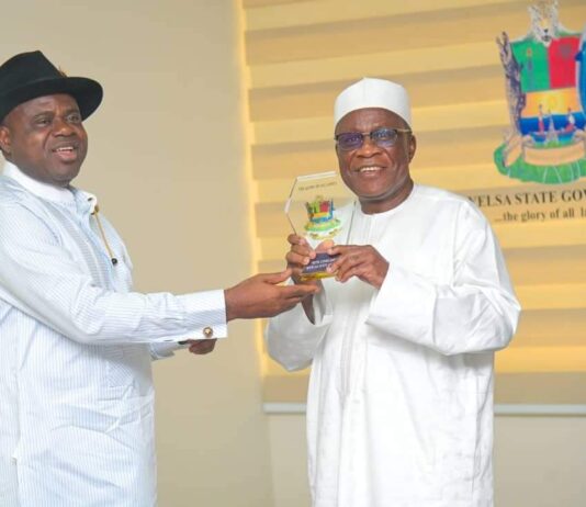Courtesy Visit: Gov. Diri Receives Niger Delta Minister, Momoh In Govt. House