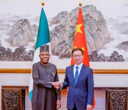 Nigeria, China Strategic Partnership Key To Africa’s Development – VP Shettima