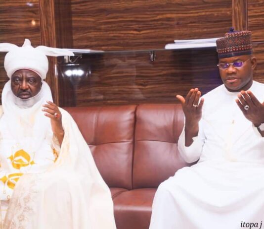 Ohinoyi’s Demise: Governor Bello Receives Emir of Kano, HRM Ado Bayero, CFR, On Condolences