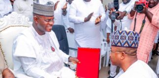 Governor Bello Calls For Unity As INEC Presents Certificate Of Return To Governor-Elect, Ododo