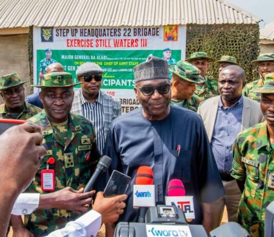 Kwara Gov visits military camp in Oro Ago, commends improved security in region