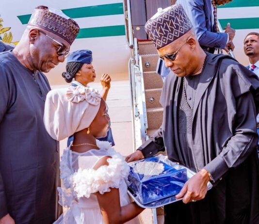 Kwara Gov receives VP Kashim Shettima in Ilorin