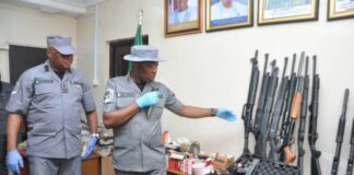 Nigeria Customs Seize N557M Ammunition Concealed in Garri Sacks, Smugglers Evade Capture