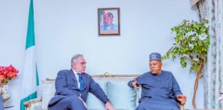 VP Kashim Shettima Back In Nigeria, Meets US Secretary Campbell On Arrival