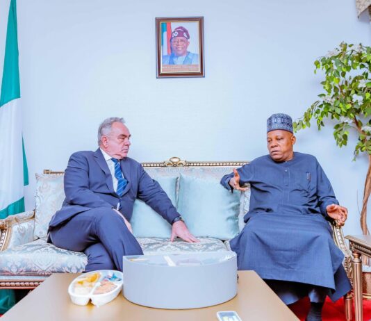 VP Kashim Shettima Back In Nigeria, Meets US Secretary Campbell On Arrival