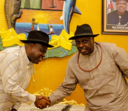 Gov. Diri Receives Former Delta Governor, James Ibori In Yenagoa