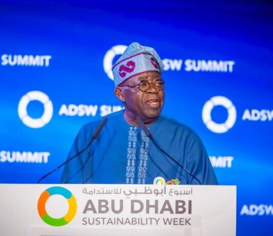 2025 Abu Dhabi Sustainability Week: President Bola Tinubu says Global Collaboration is key to sustainable development