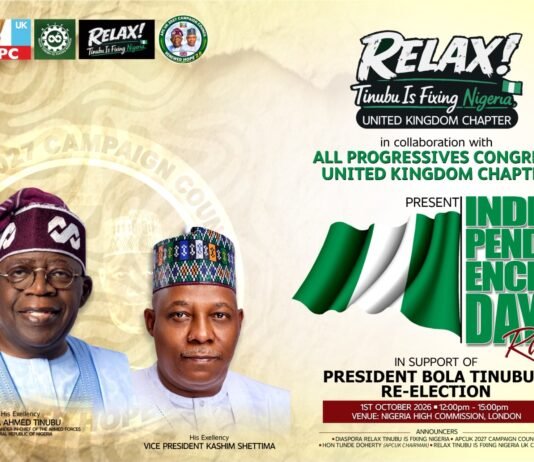 APC UK Announces Independence Day Solidarity Rally in Support of Tinubu’s 2027 Re-election